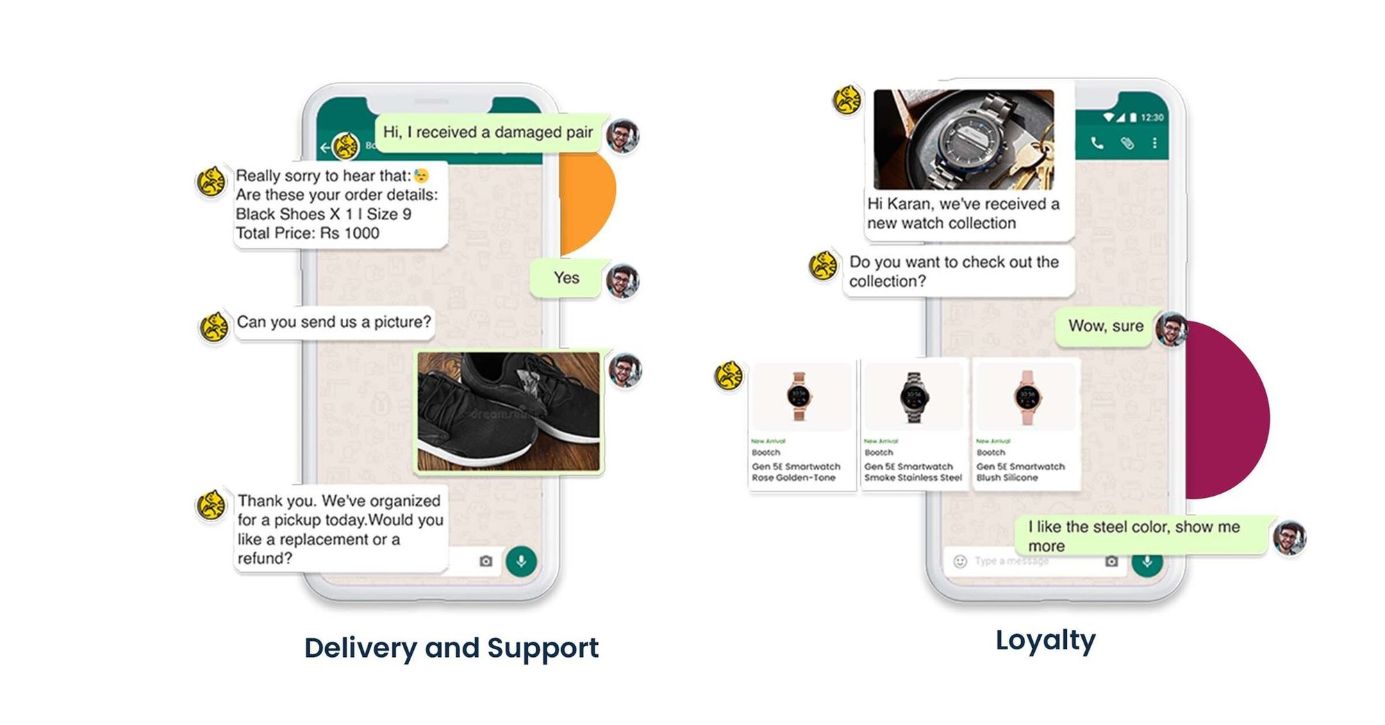 Customer support and loyalty using conversational commerce