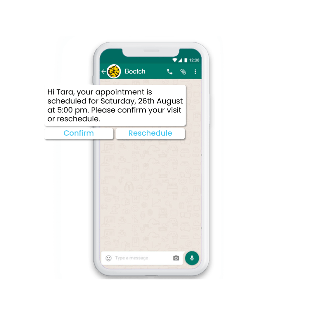 Appointment reminders on WhatsApp