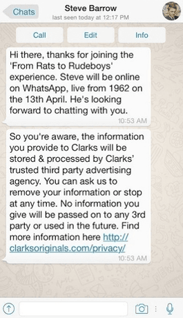 Clarks WhatsApp Marketing Campaign