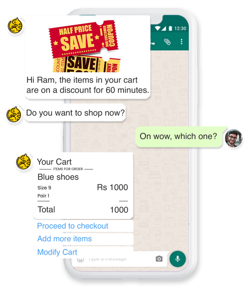 discount on whatsapp