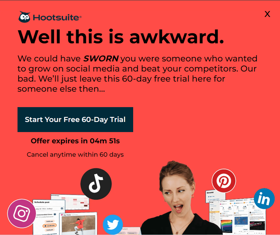 hootsuite pop up