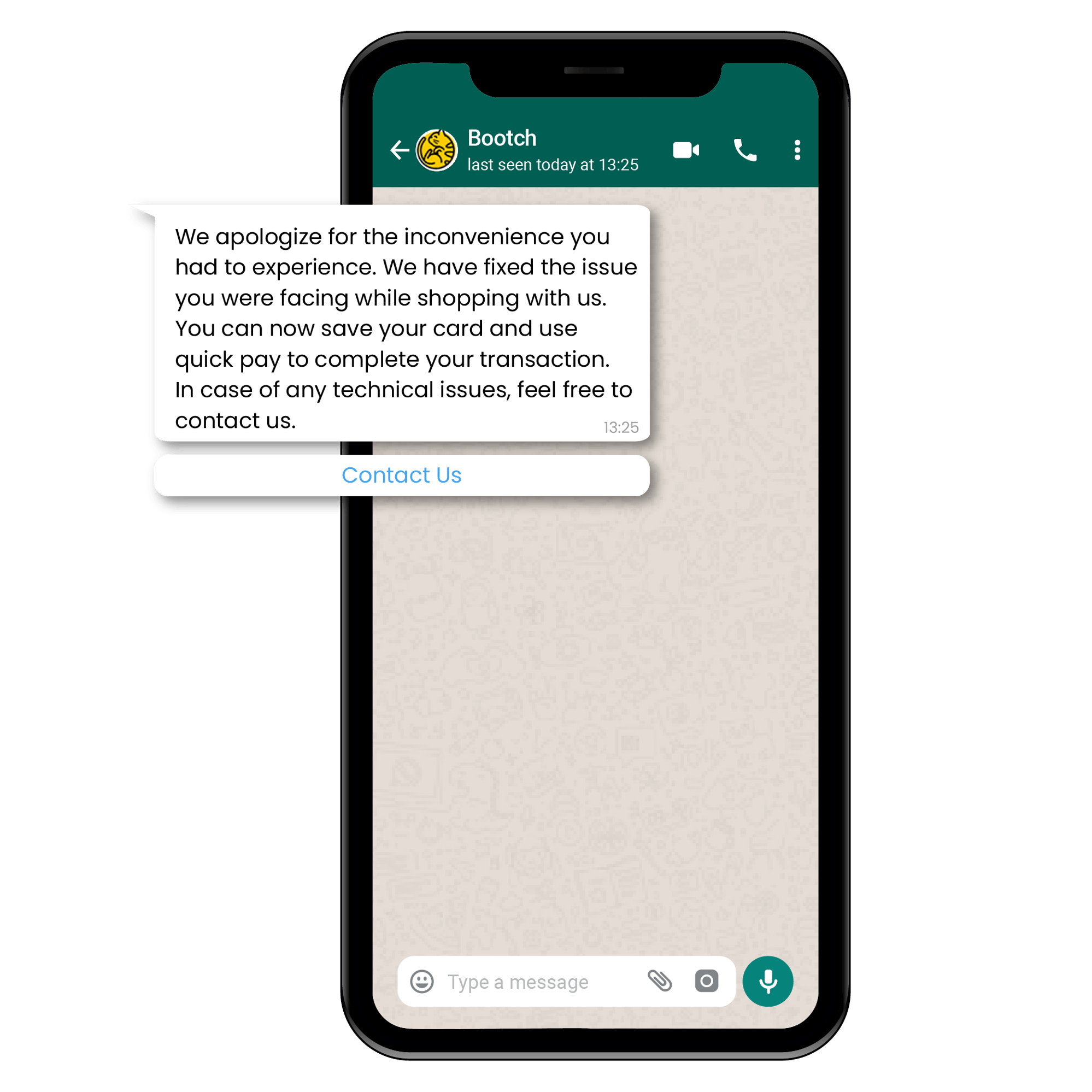 Issue resolution on WhatsApp